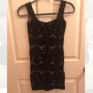 Black lace dress, stretchy and very comfortable!